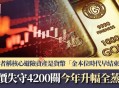国际金价跌破4200美元 年内涨幅尽数回吐