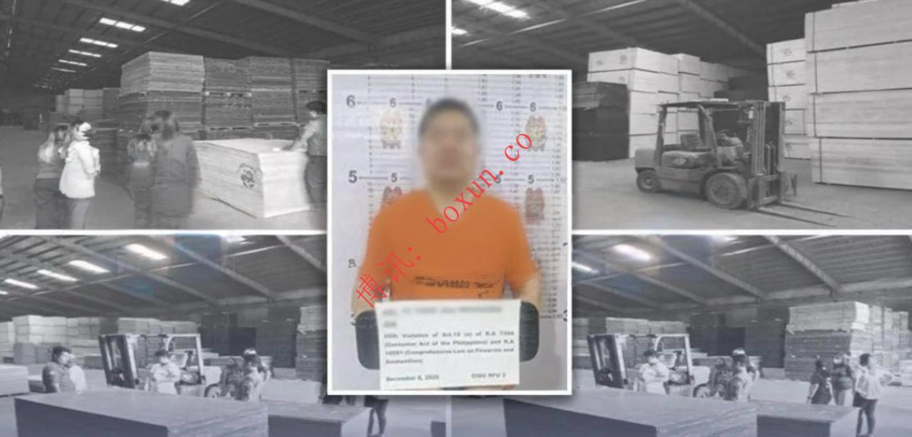 菲律宾邦板牙省查获大型走私夹板仓库 一中国籍男子被捕