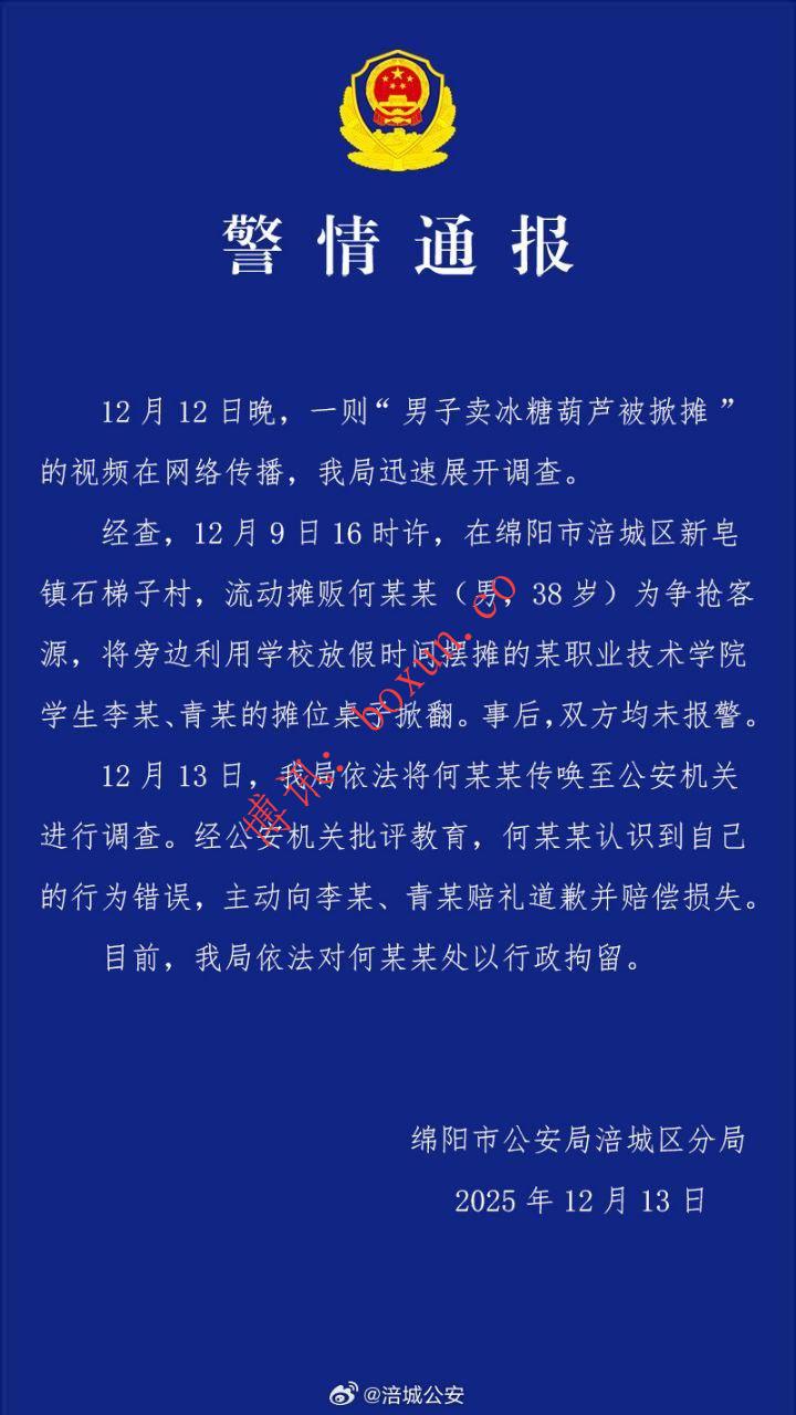 大学生摆摊卖糖葫芦遭阻挠引争议 “底层互害”现象引发关注