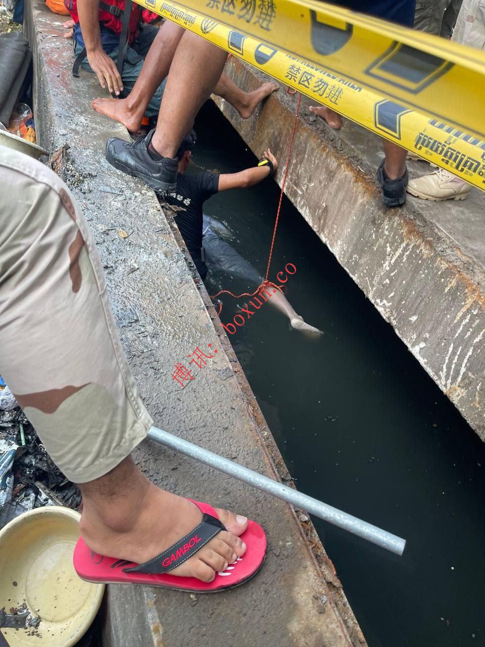 西哈努克市奥彻迭海滩附近发生意外事故，一名外籍男子坠入下水道身亡
