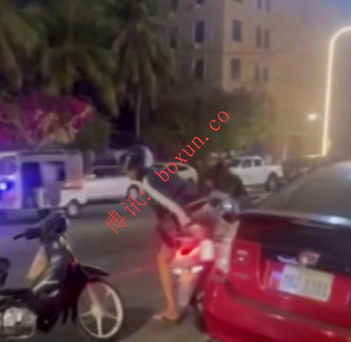 西港发生持刀追砍事件：外国男子疑似吸毒失控，本地骑士弃车逃命