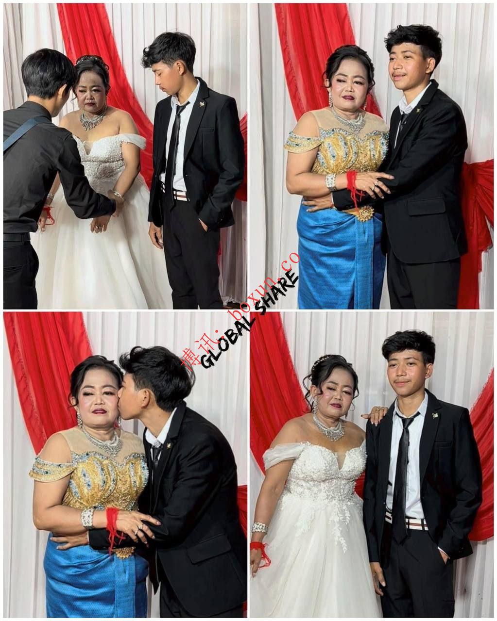 柬埔寨现罕见“反差婚姻”：60岁新娘与17岁新郎成婚引发热议